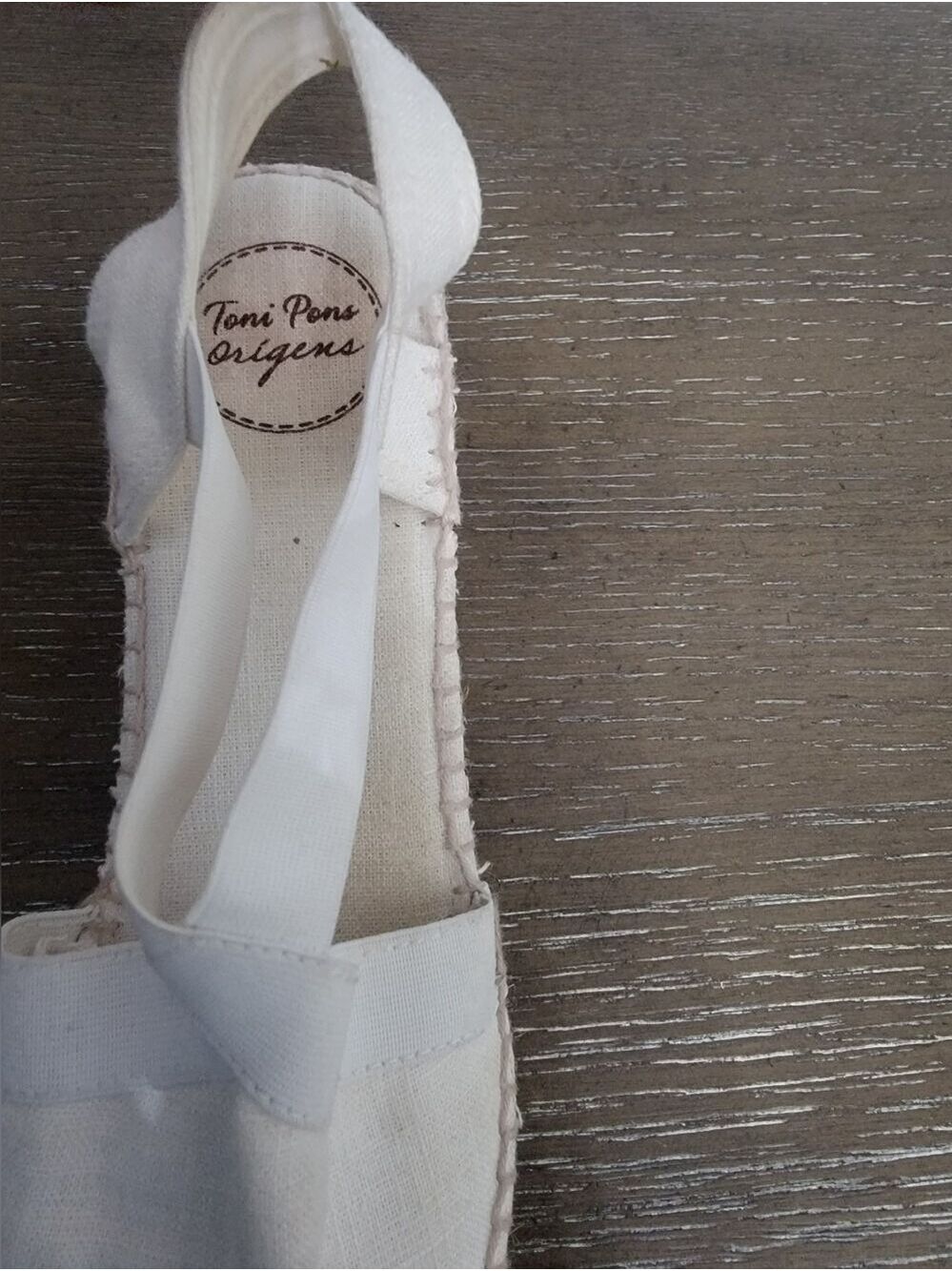 TONI PONS Slingback Espadrille Shoes Cream Linen Size 40 US 9 - Picture 5 of 8